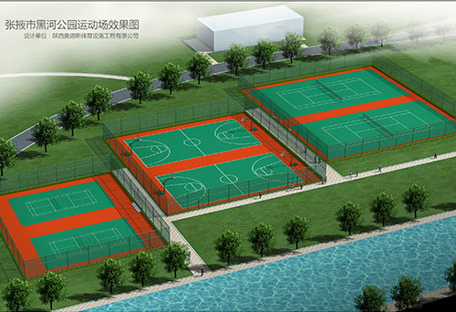 張掖黑河公園效果圖